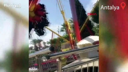 Antalya'da lunaparkta kaza anı kamerada