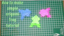 How to make simple origami frog#origami#tutorialorigami#easyorigami#simpleorigami