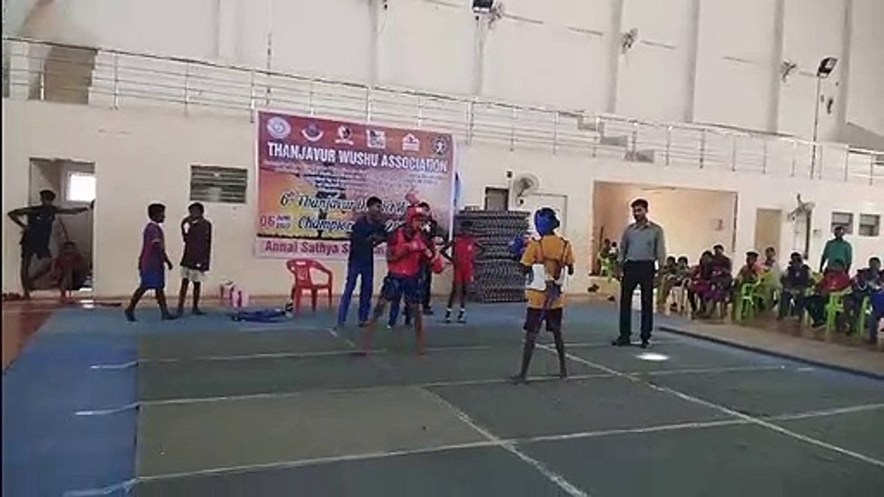 Naveen Wushu fight (wushu - sanshou)