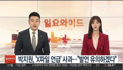 박지원, 'X파일 언급' 사과…"발언 유의하겠다"