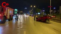 Kadıköy D-100 yolunda kaza: 2 araç çarpıştı