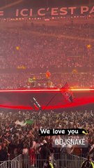 Laeticia Hallyday au stade de France pour le concert de DJ Snake le 11 juin 2022.