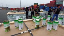 سلطات البيرو تضبط أكثر من طنيّ كوكايين مخبأة في صناديق هليون