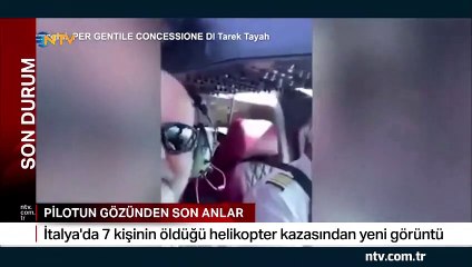 İtalya’da 7 kişinin öldüğü helikopter kazasından yeni görüntüler ortaya çıktı