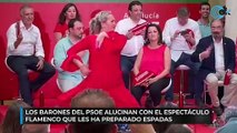 Los barones del PSOE alucinan con el espectáculo flamenco que les ha preparado Espadas