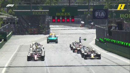 لحظة مثيرة أثناء انطلاق سباق جائزة أذربيجان الكبرى.. بيريز يخطف صدارة من لوكلير