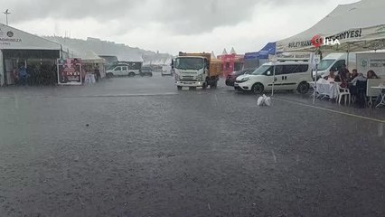 Tekirdağ'da şiddetli yağış etkili oldu