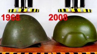 HYDRAULIC PRESS VS OLD AND MODERN ARMY HELMET