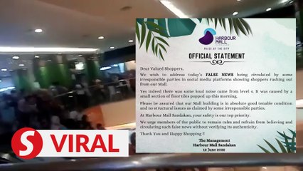 Sandakan mall says building not collapsing, just tiles cracking