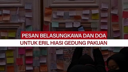 Doa dan Pesan Belasungkawa Untuk Eril Hiasi Gedung Pakuan