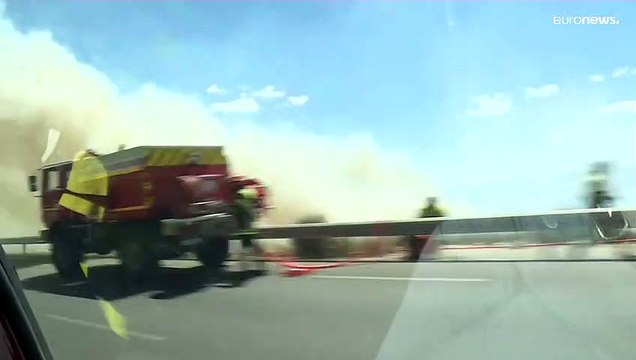 Drought, heat and high winds fan forest fires in southern France