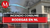 Incendio en bodegas en Escobedo, Nuevo León