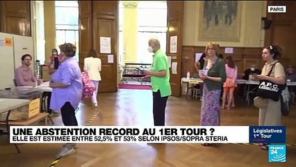 Législatives : une abstention record au premier tour, entre 52,5% et 53%, selon les estimations