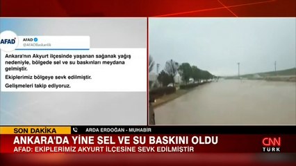 Ankara'da yine sel ve su baskını oldu