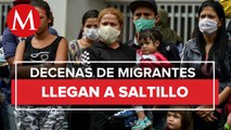 Migrantes Venezolanos llegan a estación de autobuses en Saltillo