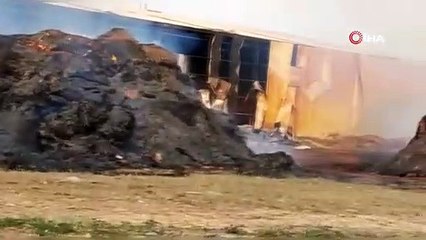 Elektrik üretim tesisinde büyük yangın korkuttu