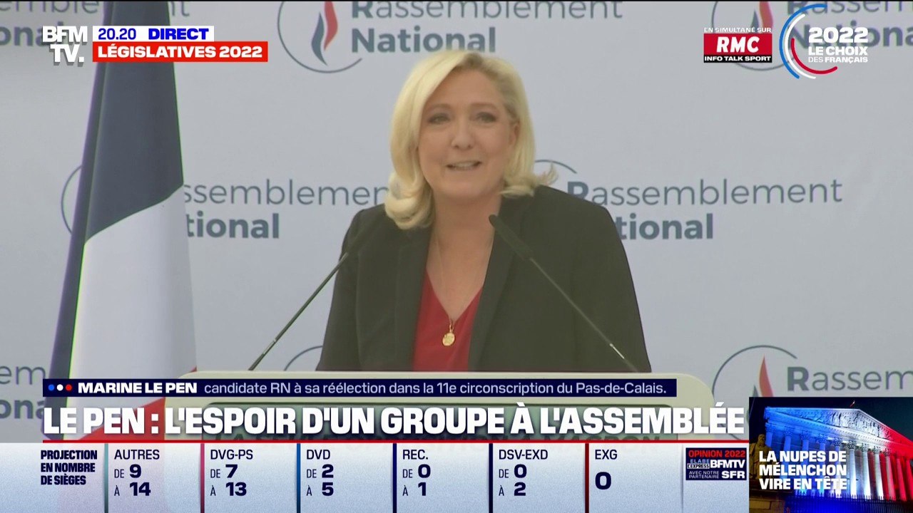 Marine Le Pen appelle ses électeurs dans le Pas...
