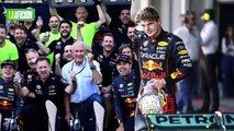 Max Verstappen y 'Checo' Pérez suben al podio como 1 y 2 en el GP de Azerbaiyán