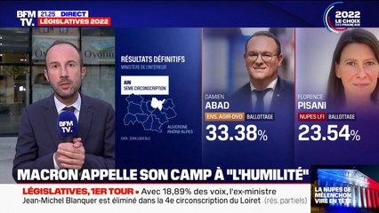 Download Video: Législatives: Damien Abad qualifié pour le second tour dans l'Ain