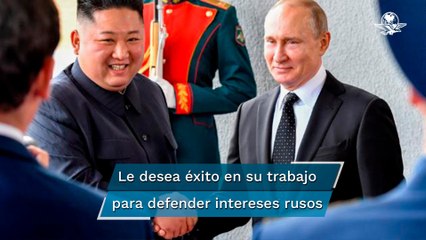Kim Jong-un expresa pleno apoyo a Vladimir Putin; "relaciones seguirán fortaleciéndose", afirma
