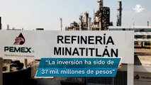 Presume AMLO avances en la rehabilitación de la refinería de Minatitlán