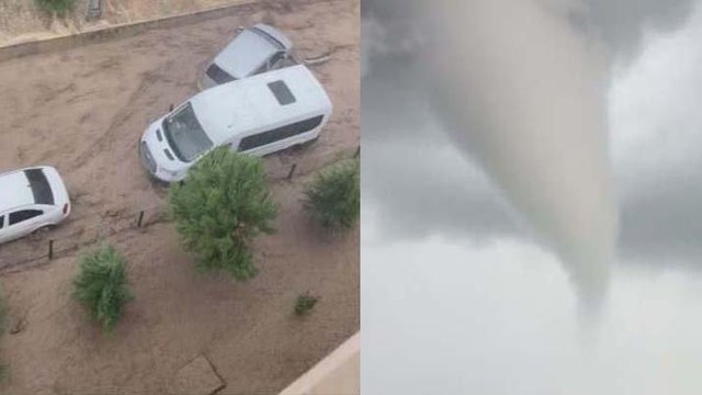 Amasya'da yollar nehre döndü, araçlar sel sularıyla sürüklendi