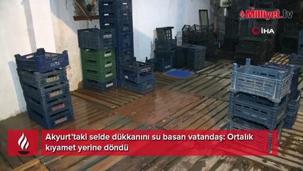 Akyurt’taki selde dükkanını su basan vatandaş: Ortalık kıyamet yerine döndü