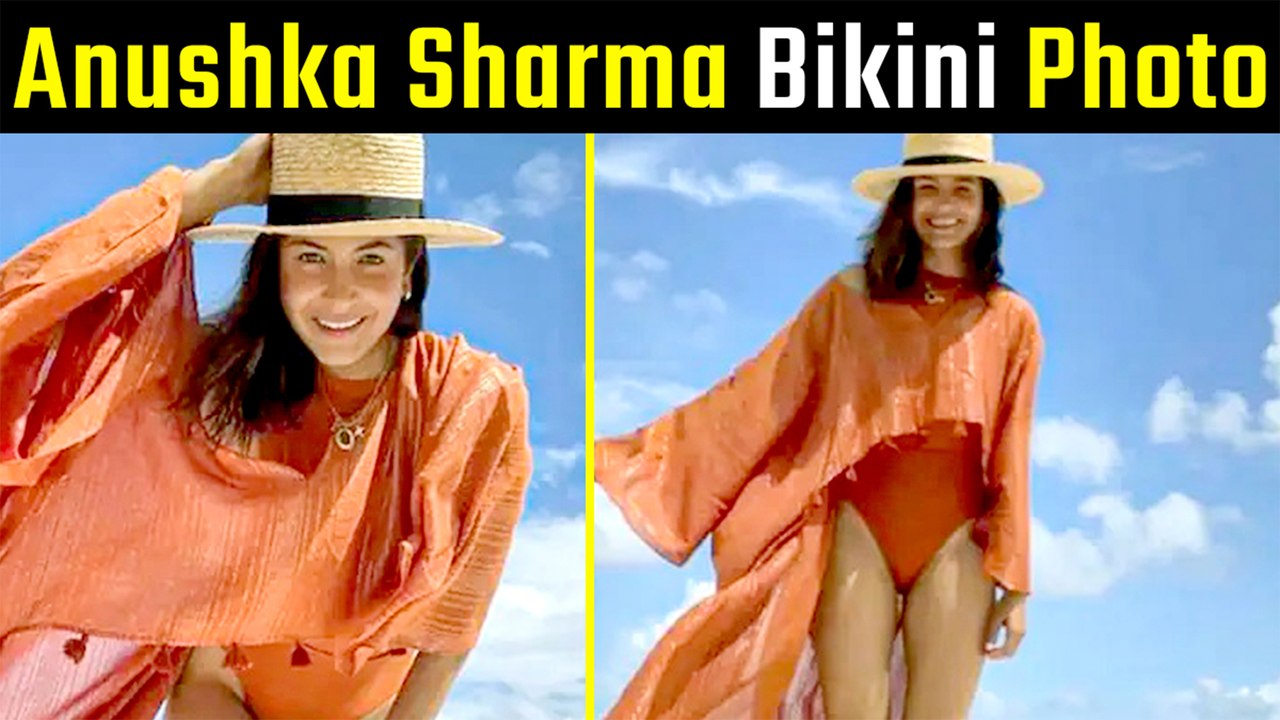 बिना मेकअप किए Anushka Sharma ने बीच किनारे ऑरेंज Bikini में दिए Hot पोज