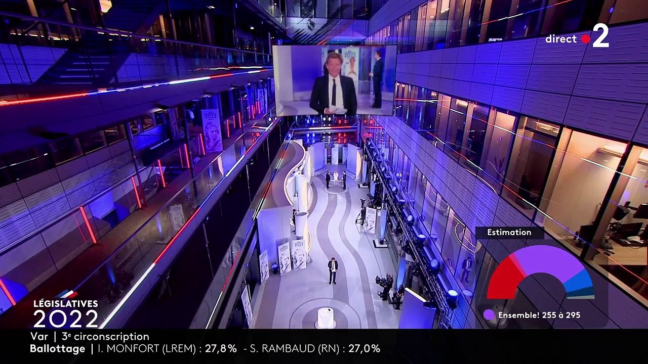 Laurent Delahousse écorchant le nom de l'ancienne ministre des Sports Roxana Maracineanu durant la soirée électorale du premier tour des législatives