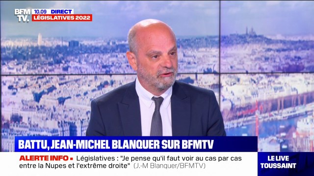 Battu aux législatives, Jean-Michel Blanquer affirme sur BFMTV vouloir faire un recours juridique sur cette élection