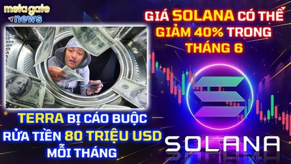 Tin Tức Crypto -Terra bị tố rửa tiền 80tr USD mỗi tháng - Solana có thể giảm 40% -MetaGate News 11-6