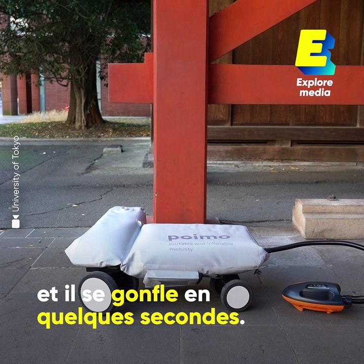 Ce scooter électrique gonflable tient dans un sac à dos.