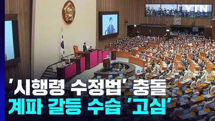 '시행령 수정법' 충돌...여야, 계파 갈등 수습 '고심' / YTN
