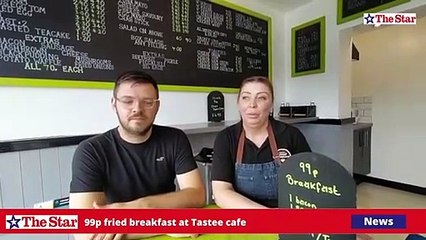 99p fried breakfast at Tastee cafe. Is this the cheapest breakfast in Sheffield?