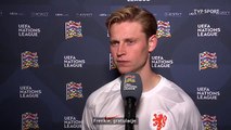 Entrevista a Frenkie de Jong después del empate de Holanda contra Polonia / TVP Sport