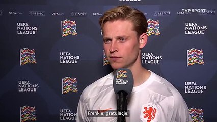 Entrevista a Frenkie de Jong después del empate de Holanda contra Polonia / TVP Sport