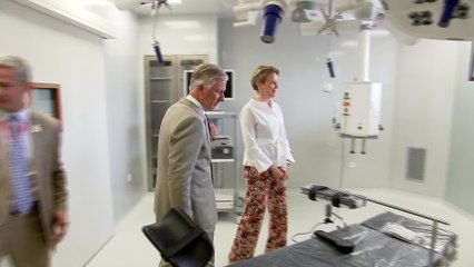 Le couple royal en visite à l'hopital Panzi avec le Dr. Mukwege