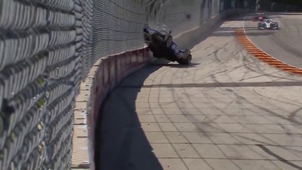Indy Lights Road America 2022 Race Bogle Big Crash CatchFence Red Flag