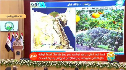 اللواء وليد أبو المجد يستعرض أمام الرئيس السيسي أهم المشروعات التي نفذها جهاز مشروعات الخدمة الوطنية