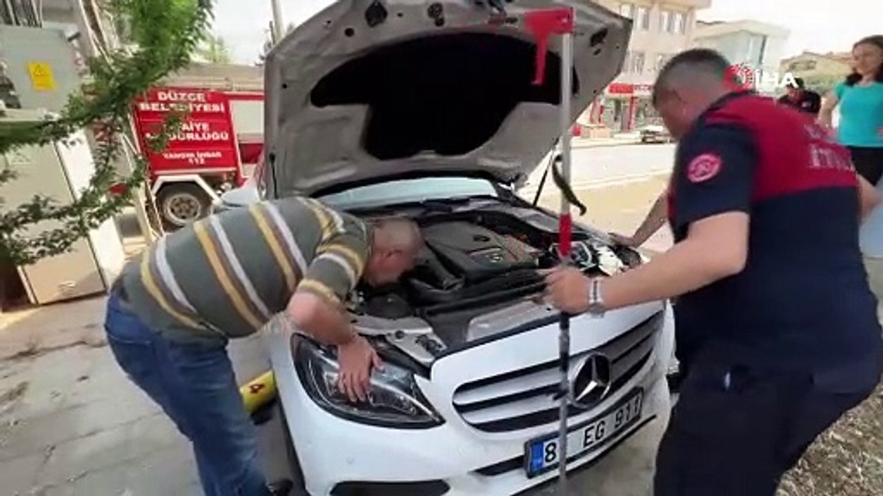 Otomobilde saatlerce aradılar, yaramaz kedi bakın nasıl çıktı