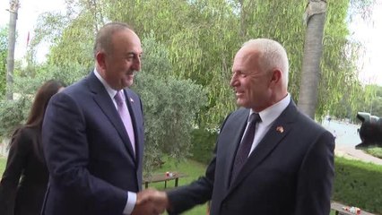Bakan Çavuşoğlu, KKTC Başbakanı Üstel ve koalisyon üyesi siyasi partilerin genel başkanlarıyla görüştü