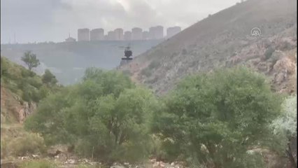Tatlar Deresi'ndeki arama çalışmaları helikopter destekli devam ediyor