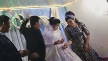 Düğünde inanılmaz olay: Damat gelini yumrukladı