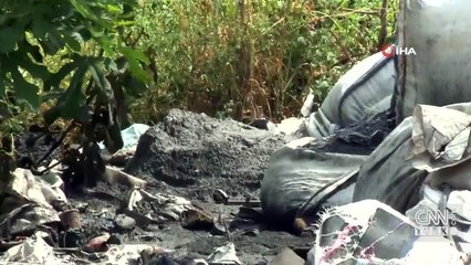 Orman kenarında kimyasal madde paniği