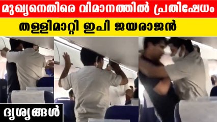 Protest Against Pinarayi vijayan In Flight | വിമാനത്തില്‍ കോണ്‍ഗ്രസ് പ്രതിഷേധം, ദൃശ്യങ്ങള്‍