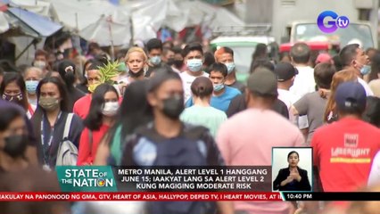 Metro Manila, Alert Level 1 hanggang June 15 | SONA