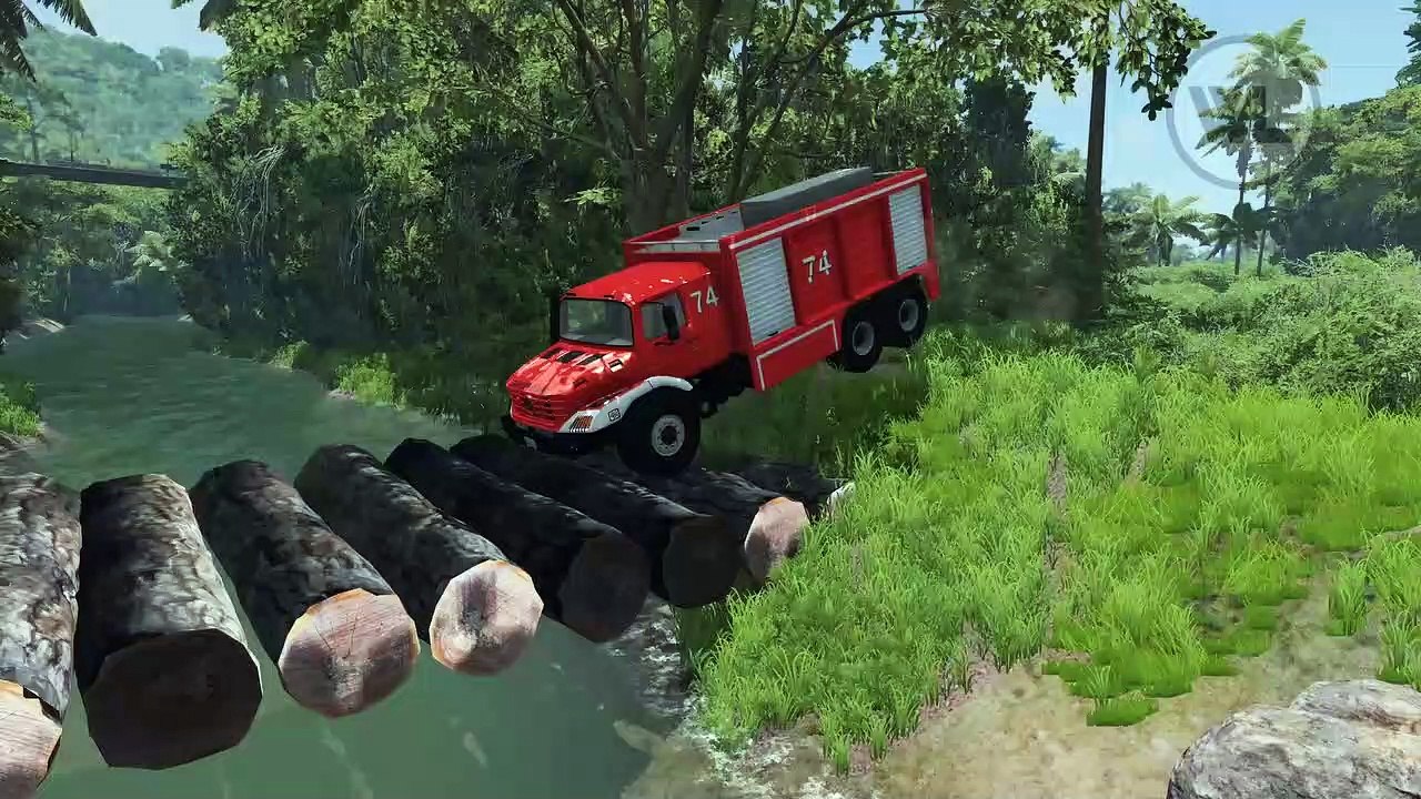 log bridge vs trucks