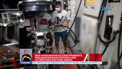 Mga gasolinahan sa ilang probinsya, pinilahan din bago ipatupad ang oil price hike ngayong umaga | UB
