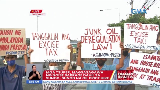 Mga tsuper, magsasagawa ng noise barrage dahil sa sunod-sunod na oil price hike | UB