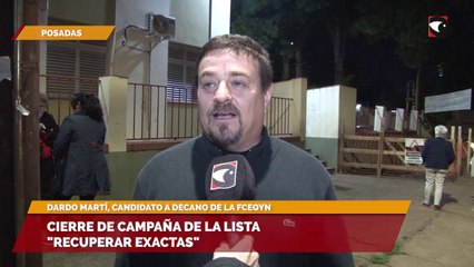 Cierre de campaña de la lista "Recuperar Exactas"